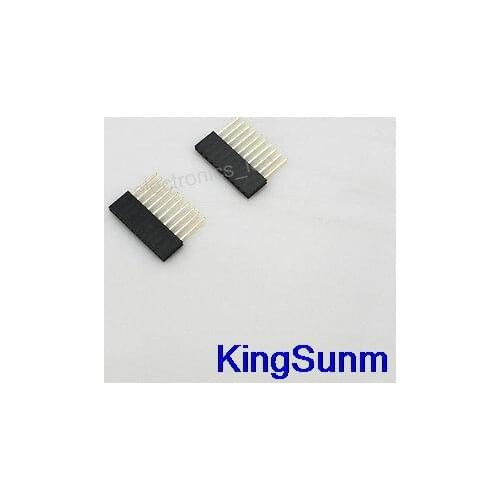 Free Shipping 10pcs 10 Pin Female tall stackable Header Connector socket