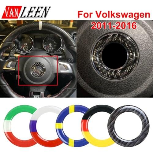 Car Styling Steering Wheel Ring Case For VW Golf Touran Tiguan Lavida Bora MK1 MK2 EOS R Line Sharan 7N Passat B6 B5 B7 Sticker