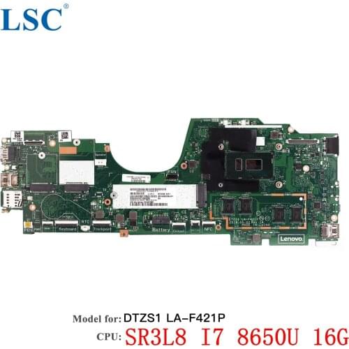 For Lenovo ThinkPad X380 YOGA Laptop Motherboard I7-8650 16G FRU:5B20X01215 LA-F421P