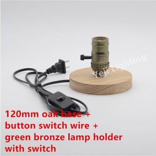 Edison retro oak wooden bronze lamp holder ceiling rose for table lamp decorative lamp led tube light Lighting Accessories