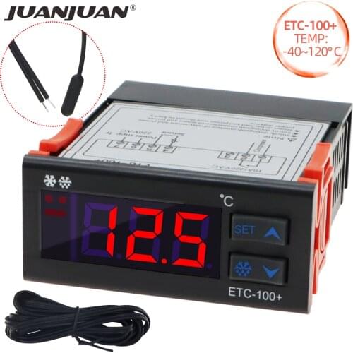 ETC-100+ Thermoregulator Temperature Controller Microcomputer Refrigerator Thermostat Regulator Heating Temp Control 220V 30%off