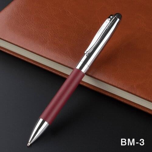 Personalized pens color pen red leather metal promotional pen luxury school Office Stationery novelty ballpoint pens