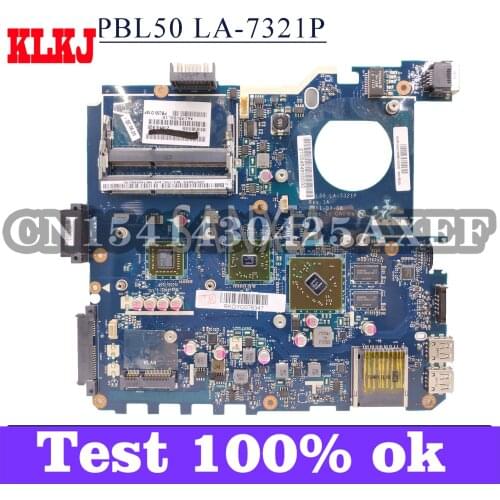 KLKJ PBL50 LA-7321P Laptop Motherboard For ASUS X43B K43B K43BR K43BY X43U Original Mainboard