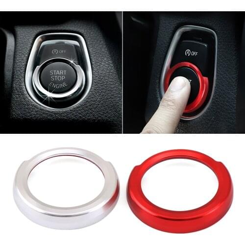 Car start stop engine button knob cover / A key to start/engine start button sticker For BMW 1 2 3 GT3 4 X1 series F30 F20