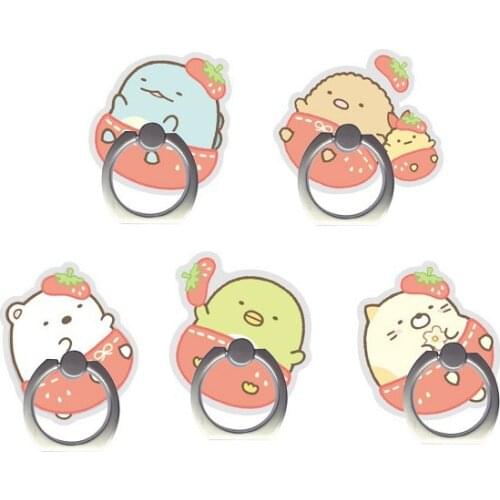 Hot Cartoon Phone Ring Stand Bracket Mobile Phone Finger Ring Socket 360 Degree Rotation Lazy Ring Solid Holder