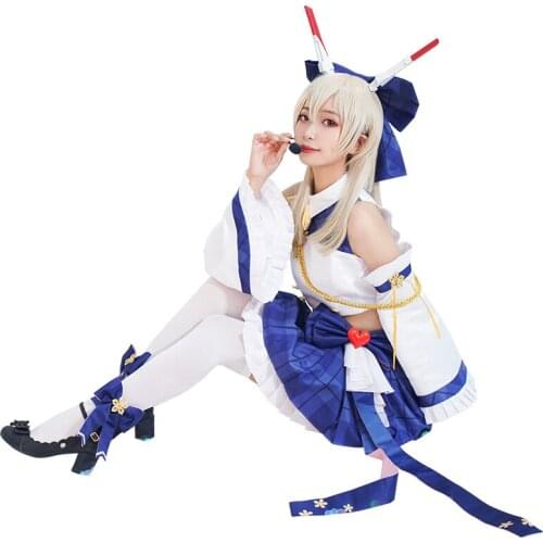 Anime Azur Lane Ling Bo Cosplay Costume Tops Belt Skirt Headwear Socks Daily Carnival Party Festival Uniform Brand New