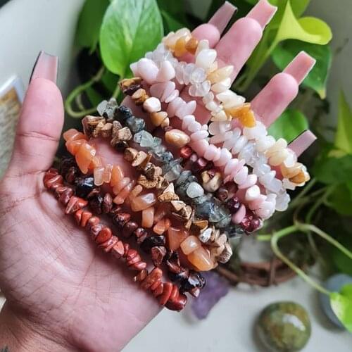 Colorful Natural Stone Bracelets Bangles for Women Girls Handmade Fashion Jewelry Tigereye Moonstone Crystal Charm Bracelet