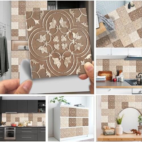 10/15/20/30cm Marble Frosted Tiles Floor Wall Stickers Kitchen Bathroom Wardrobe Wallpaper Non-slip Thicken PVC Art Wall Decals