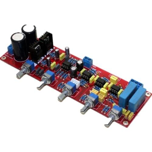 NE5532 HiFi 2.1 tone preamplifier completed board