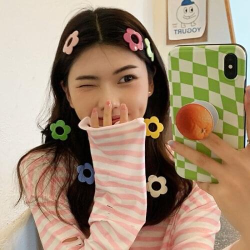 New Girls Cute Colorful Flower Hairpins Sweet Hair Decorate Headwear Hair Clips Barrettes Hairgrips Fashion Hair Accessories