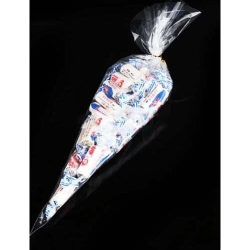 Clear Plastic Bags Cellophane Cone For DIY Biscuits Snack Candy Baking Package Decor Kids Gift Supplies