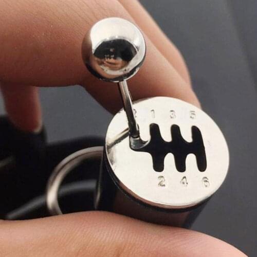 Gear Knob Gear Shift Gear Stick Gear Box Metal Key Modification Key Chain Car Keyring Ring Chain Pendant Gift Keyfob Car N9S1
