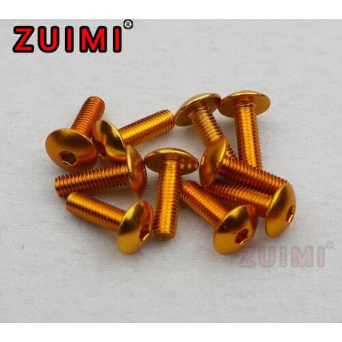 For Honda Suzuki Motorcycle for Yamaha Screw M5 Motorcycle 10pcs Universal Brand Accessories Scooter Decoration Motorcycle Screw