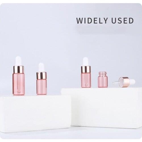10pcs Mini 1ml 2ml 3ml 5ml Mini Glass Dropper Bottles Translucence Essential Oil Bottles With Glass Pipettes Travel Bottles