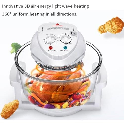 1200W 12L Multifunction Conventional Infrared Oven Roaster Air Fryer Turbo Electric Cooker BBQ Bake Cook With Recipe 220V