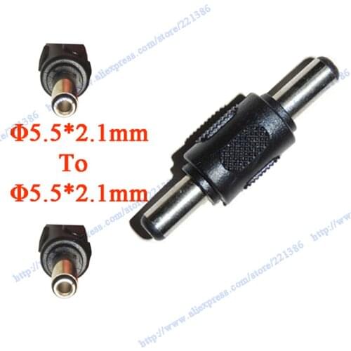 20pcs 5.5mmx 2.1mm Male TO 5.5x 2.1mm Male DC plug connector for CCTV camera