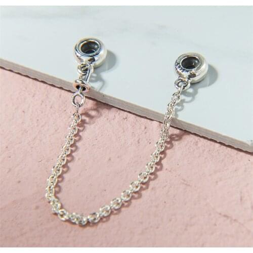 2019 Autumn 925 Sterling Silver Jewelry Signaure Me Safety Chain Charms fit silver 925 ME pendant charm DIY Free Shipping