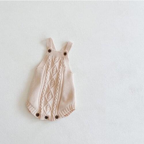 MILANCEL 2021 Baby Bodysuits Spring New Toddler Girls One Piece Brief Baby Knit Jumpsuit