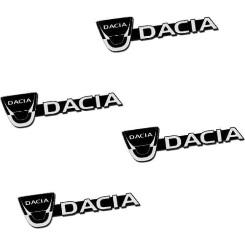 4pcs Speaker Aluminum 3D Badge Emblem Sticker Horn Sound Letter stickers For Dacia Duster Logan MCV Sandero Stepway Dokker Lodgy