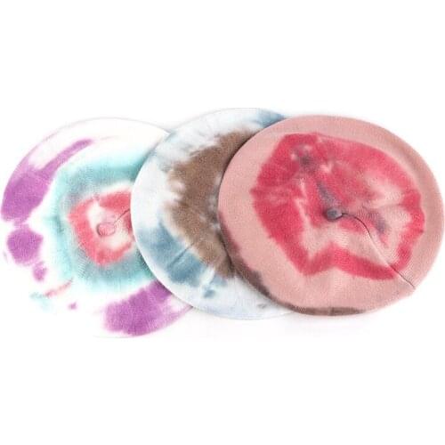 Hot Sell Women Girl Fashion New Beret French Artist Warm Cap Female Tie-Dye Berets Bonnet Vintage Elegant Lady Winter Hats
