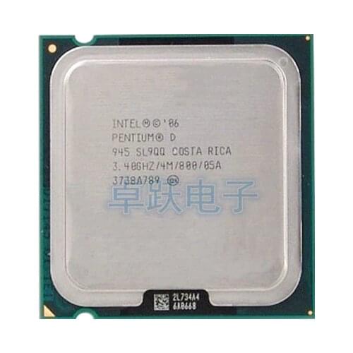 Free shipping Original PD 945 desktops cpu for Intel Pentium D 945 4M Cache 3.40 GHz 800 MHz LGA 775 P D 950 CPU PD945