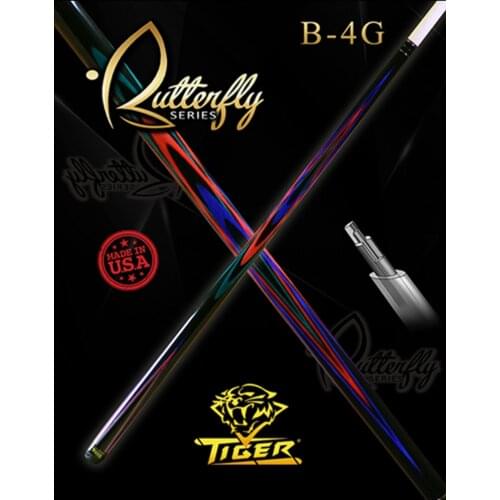 Pool Cue USA Tiger Butterfly Series Cue 12mm 12.5mm Handcrafted Cue High Performance Maple Shaft No Wrap Cue Stick Billiard Cues