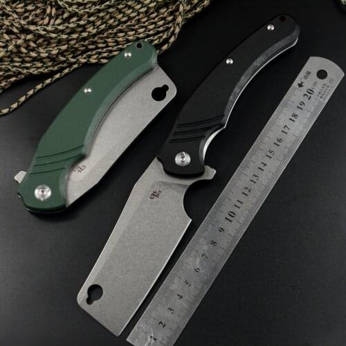 CH CH3531G10 flipper butcher knife D2 blade bearing washer G10 handle outdoor camping hunting pocket knife for kitchen Cutting