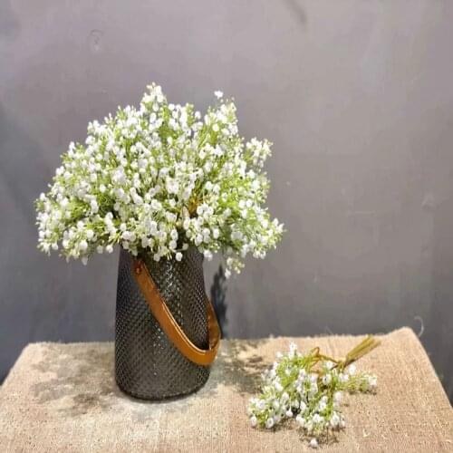 Home Decor Plants Artificial White Babies Breath Plastic Gypsophila Fake Flowers Aesthetic Wedding Living Room Garden Decoration