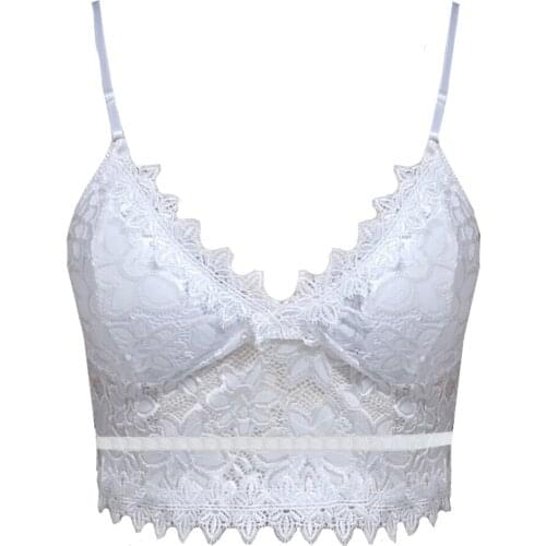 Hot Sale Lingerie Women Sexy Bralette Women Plus Size Vest Crop Wireless Bras Lingerie Sexy Underwear V-neck Bras Soft Sujetador