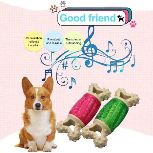 Pet Squeaky Toy Dog Chew Toy Bone-shpaed Safe Durable Pet Dog Cat Plush Squeak Sound Dog Toys Puppy Interactive Chewing Supplies