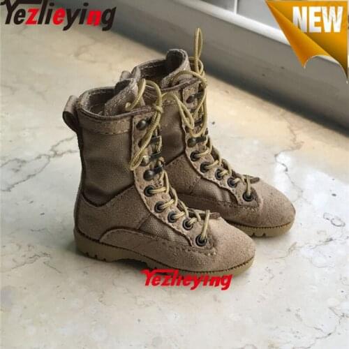 Toys & Hobbies Action & Toy Figures1/6 Scale Mens Military Combat shoes Desert War Boots High boots Hollow Inside Model Lace up