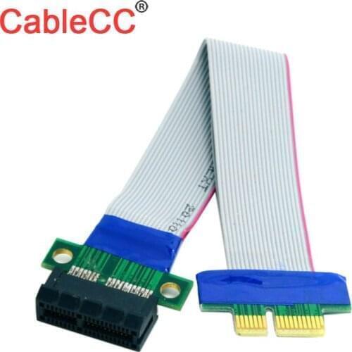 Jimier CY Cable PCI-E Express 1X Slot Riser Card Extender Extension Ribbon Flex Relocate Cable 20cm