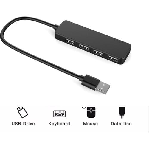 Mini Hub USB Multi 2.0 Hub USB Adapter Splitter High Speed 4 Port All In One For PC Laptop Windows Macbook Computer Accessories