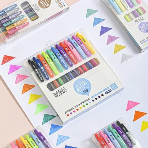 6pcs/set Different Colors Gel Pen Set 0.5mm School Stationery Suppliers Office Accessories Presented By Kevin&sasa Crafts