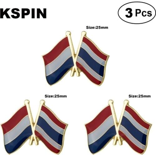 Netherlands & Thailand Lapel Pin Brooches Pins Flag badge Brooch Badges