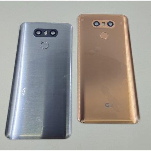 Original 5.7 inches Back Cover For LG G6 Battery Cover Housing Glass For H870 H871 H872 H873 LS993 with touchid +camera lens