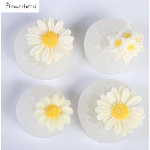 Chamomile Aromatherapy Gypsum Silicone Molds Daisy Flower Mold Handmade Soap Mold Cake Decorating Tools Fondant Chocolate Mould