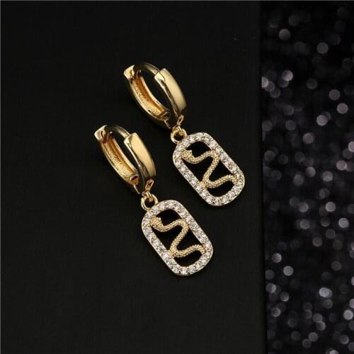 NEWBUY Fashion Gold Color Copper Animal Dangle Earrings For Women AAA+ CZ Snake Design Cute Earring Female Wedding Jewelry