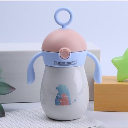 260ml Baby Feeding Cup Stainless Steel Milk Thermos for Children Insulated hot water Bottle leak-poof thermal Cup
