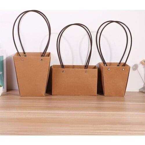 Packaging Bag Florist Handy Bags Portable Flower Box Waterproof Paper Handbag
