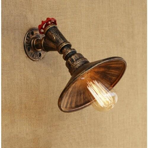 Loft vintage lamps retro water pipe arm wall lights bar industry wind restaurant cafe pub club living room aisle wall sconce bra