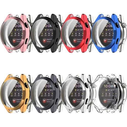 Protective Case for Huawei Watch3 Pro TPU All-inclusive Electroplating Case Housing Shell Cover
