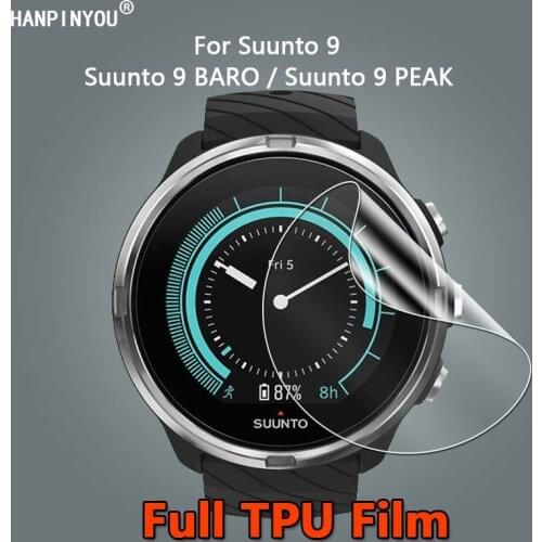 10Pcs For Suunto 9 Peak Baro Smart Watch Ultra Clear Slim Full Cover Soft TPU Hydrogel Film Screen Protector -Not Tempered Glass