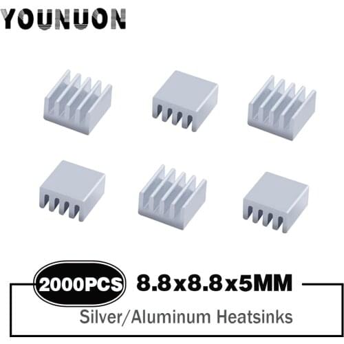 2000PCS 8.8mmx8.8mmx5mm Mini Radiator IC Chip Heatsink Motherboard Aluminum Heatsinks 8.8*8.8*5mm