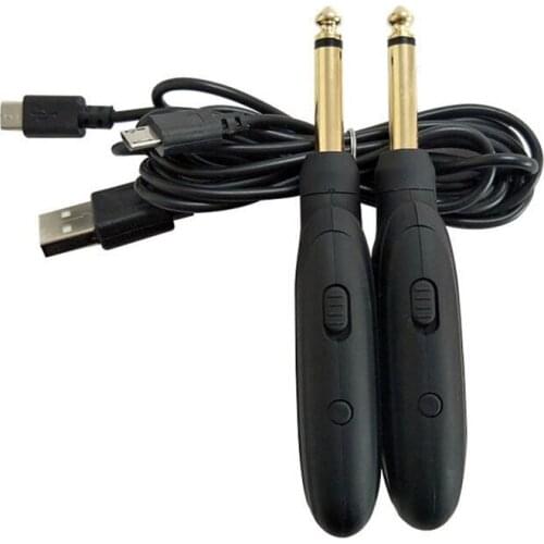 Guitar Wireless System Transmitter Receiver Built-In Rechargeable Wireless Guitar Transmitter,Black
