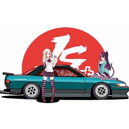 Hot Selling Sexy Anime Car Sticker 13cm for ILLEGALSTREET X ANIME Window Fine Decal Sunscreen Car Accessories Decoration