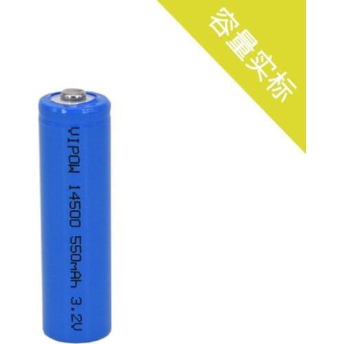 Lithium Iron Phosphate Battery 3.2V 14500 Battery AA5 Rechargeable Battery 550MAh Full Capacity Low Internal Resistance