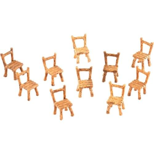 10 Pieces Resin Square Chair Model For Train Railway Model Scenery Dioramas