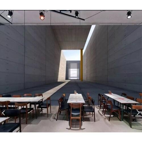 Bacaz Concrete Texture Space 3d Wall paper Mural for Restaurant Cafe Bar Backaground 3d Photo Wall Mural 3d Geometric Wallpaper