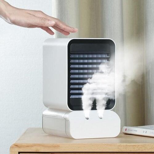 Personal Air Cooler Fan Mini Portable Air Fan Desktop Air Condition Fan Humidifier for Office, Dormitory, Bed Room